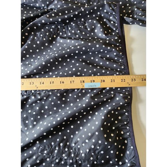 UNIQLO x INES DE LA FRESSANGE Black White Polka Dot Light Zip Hooded Jacket SZ S - Picture 8 of 12